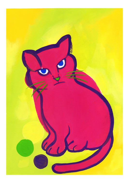 Magenta Cat[A4/Print]